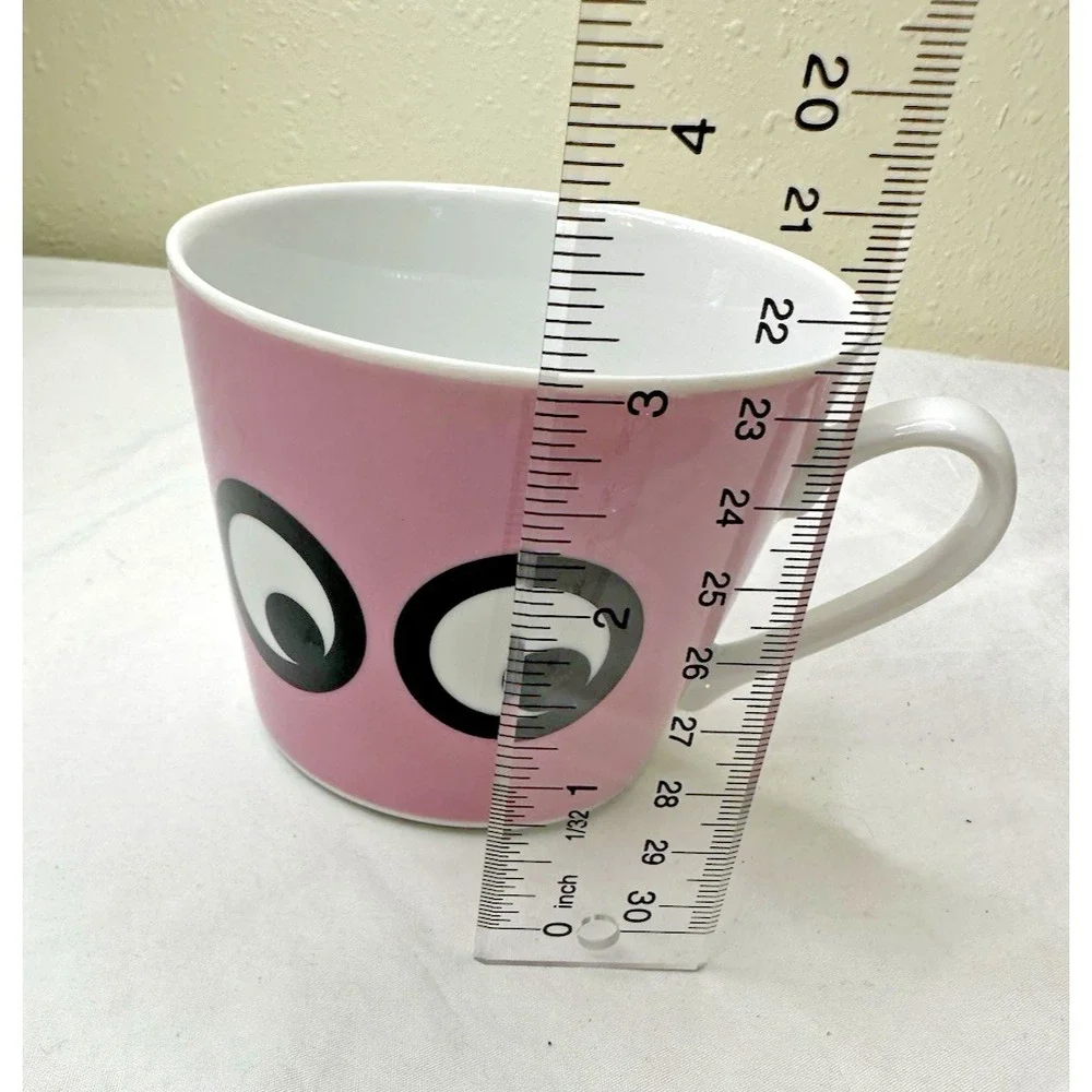 IKEA Walter Van Beirendonck Mug Pink Eyes Ceramic Made Poland RARE